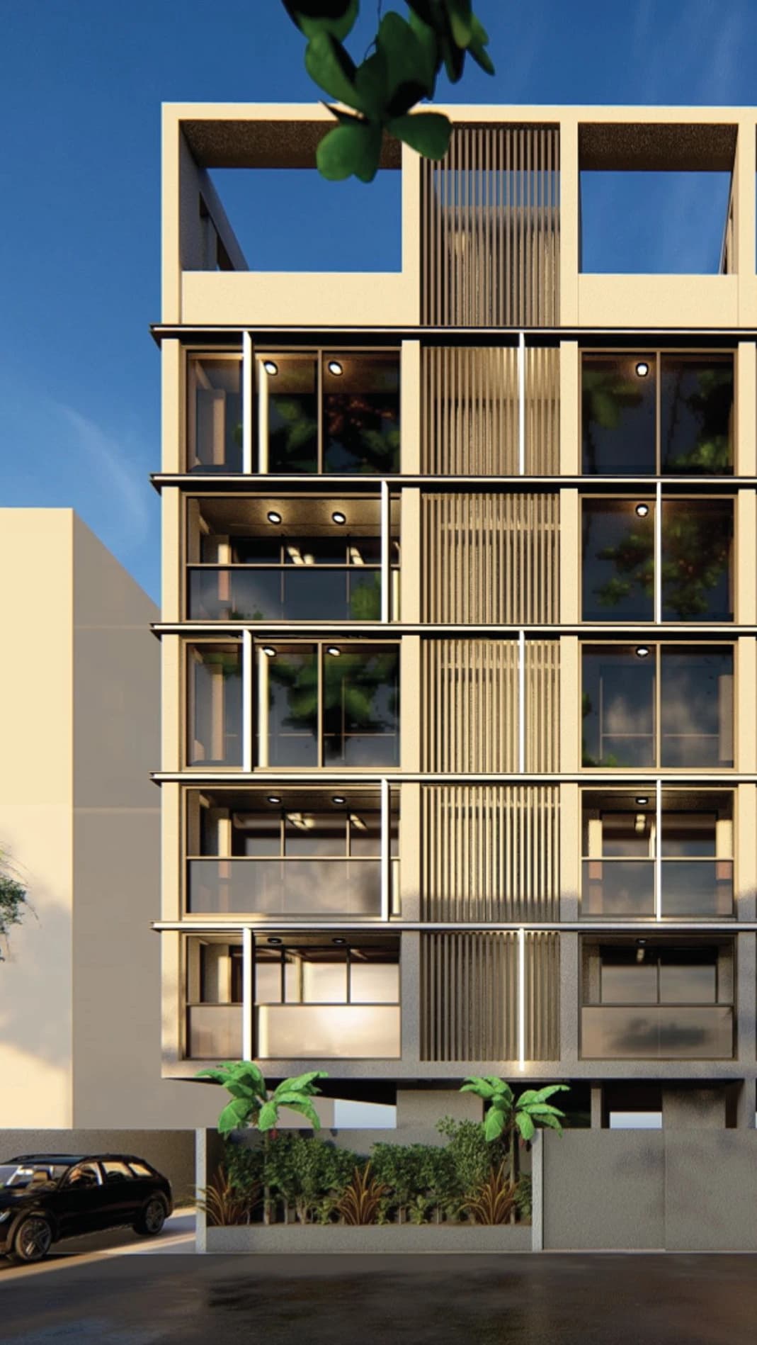 The Opus 1 Architectural Facade and Fin Detailing